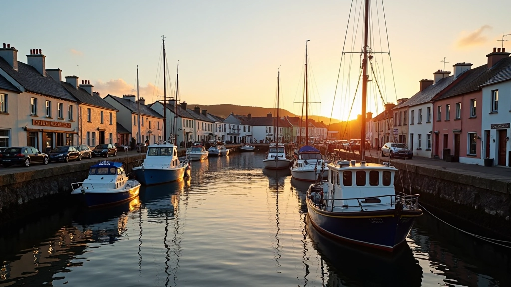 Traditional Claddagh basin with historic boats and local charm